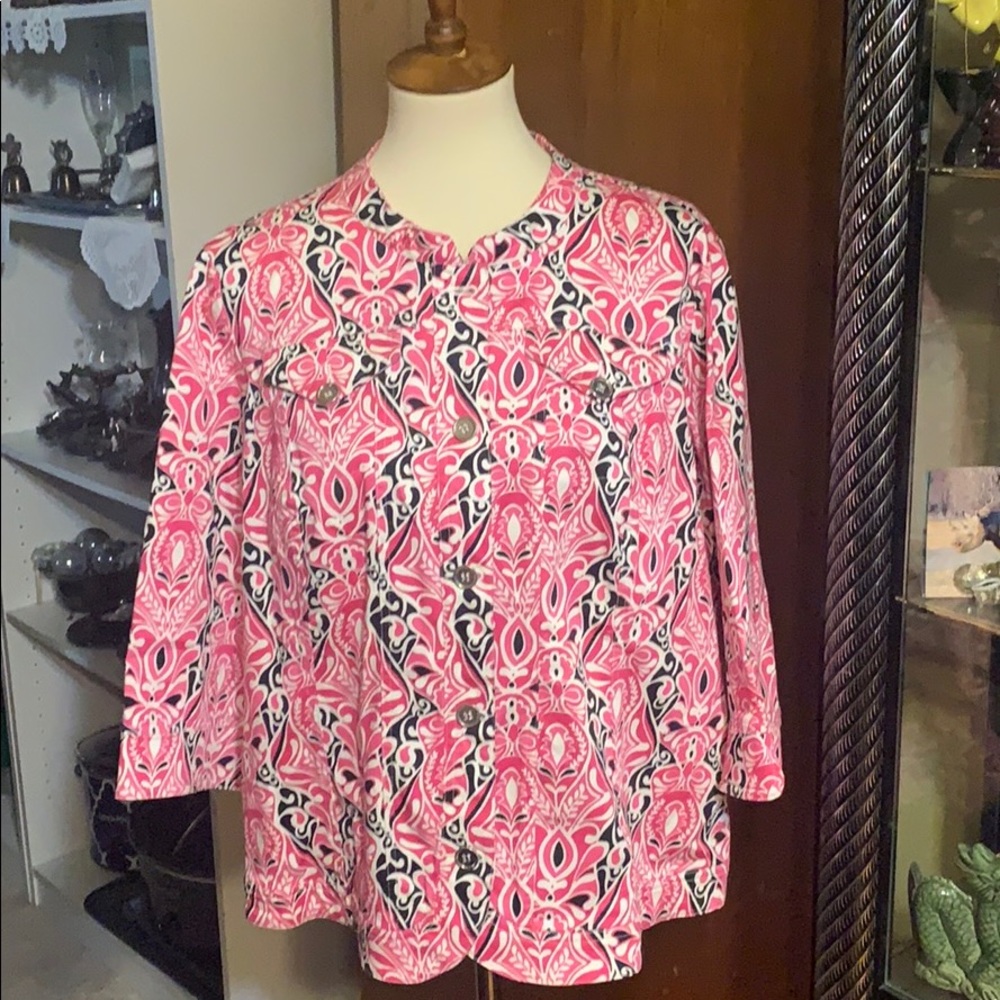 ❤️❤️❤️Tribal Studio collarless Jacket 2x